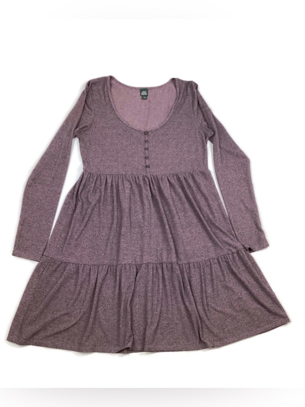 Wild Fable Layered Long Sleeve Sweater Dress Purple & Black Large
